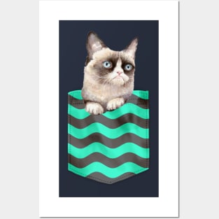 cat lover ragdoll cat in pocket Posters and Art